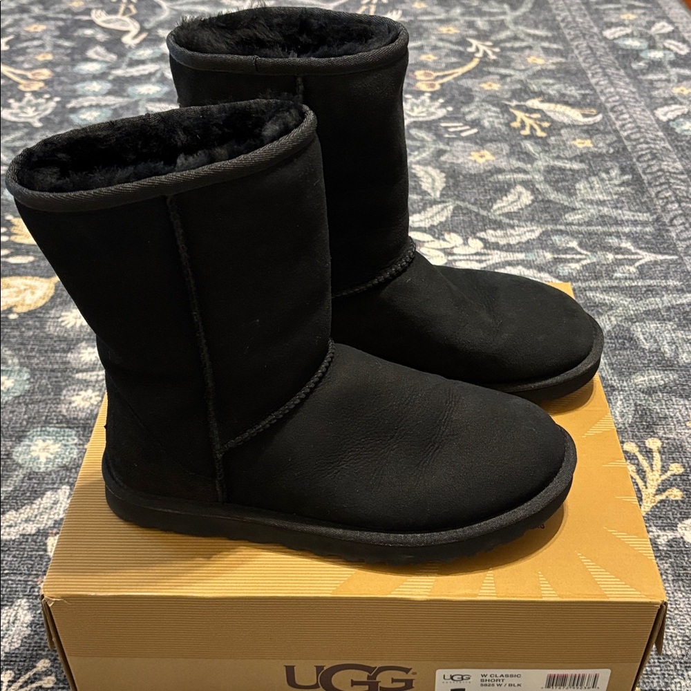 Ugg Classic Short Boot in black.